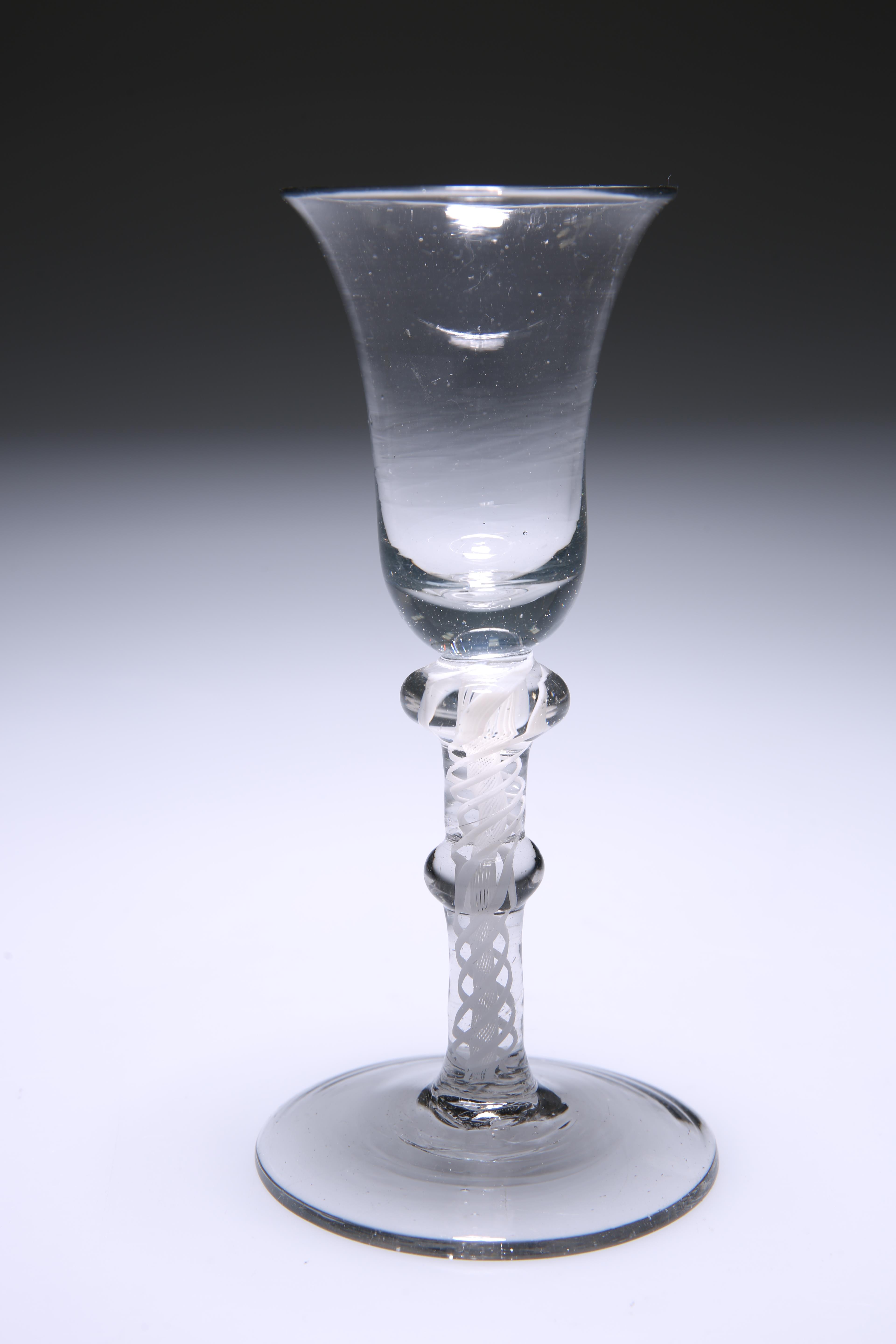 AN 18TH CENTURY WINE GLASS