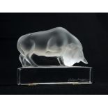 LALIQUE, A FROSTED AND POLISHED GLASS PAPERWEIGHT