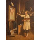 PHYLLIS J. FREEMAN (EXH. 1930), AN ARTIST AT THE EASEL