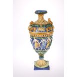 A LARGE MAIOLICA VASE