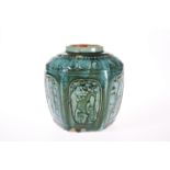 A CHINESE TURQUOISE-GLAZED JAR