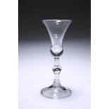 A LIGHT BALUSTER WINE GLASS