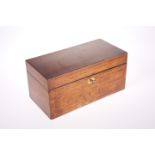 A GEORGE III MAHOGANY TEA CADDY