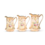 A COLLECTION OF VICTORIAN AND EDWARDIAN POTTERY JUGS