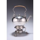 A GEORGE II SILVER KETTLE ON STAND, London 1748