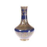 A CHINESE GILT-DECORATED POWDER-BLUE VASE