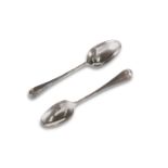 TWO 18TH CENTURY SILVER PICTURE-BACK SPOONS