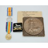 A WW1 MEDAL PAIR, Alfred Kaye, West Yorks Regt