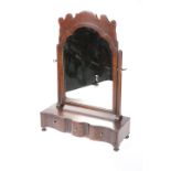 A QUEEN ANNE STYLE WALNUT TOILET MIRROR