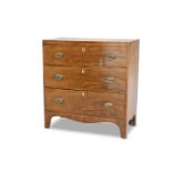 A GEORGE III MAHOGANY CHEST OF DRAWERS, EARLY 19TH CENTURY