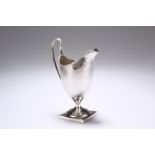 A GEORGE III SILVER CREAM JUG, by Solomon Hougham, London 1793