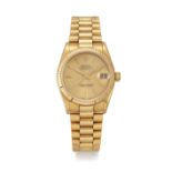 AN 18 CARAT GOLD ROLEX OYSTER PERPETUAL DATEJUST CENTRE SECONDS WRISTWATCH