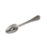 A VICTORIAN SILVER CHRISTENING SPOON OF UNUSUAL PATTERN