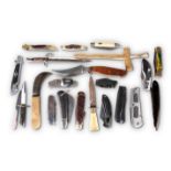 A GROUP OF TWENTY-TWO MISCELLANEOUS KNIVES