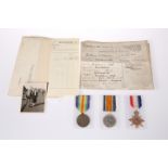 A 1914/15 MEDAL TRIO, Arthur Osborne, Sto. RNVR