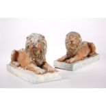 A PAIR OF COMPOSITION MODELS OF RECUMBENT LIONS