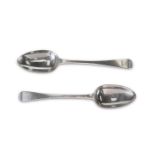 A PAIR OF GEORGE III SILVER TABLE SPOONS, by William Eaton