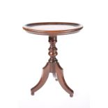 A MINIATURE MAHOGANY TRIPOD TABLE IN GEORGE III STYLE,