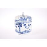 A CHINESE BLUE AND WHITE PORCELAIN COVERED JAR