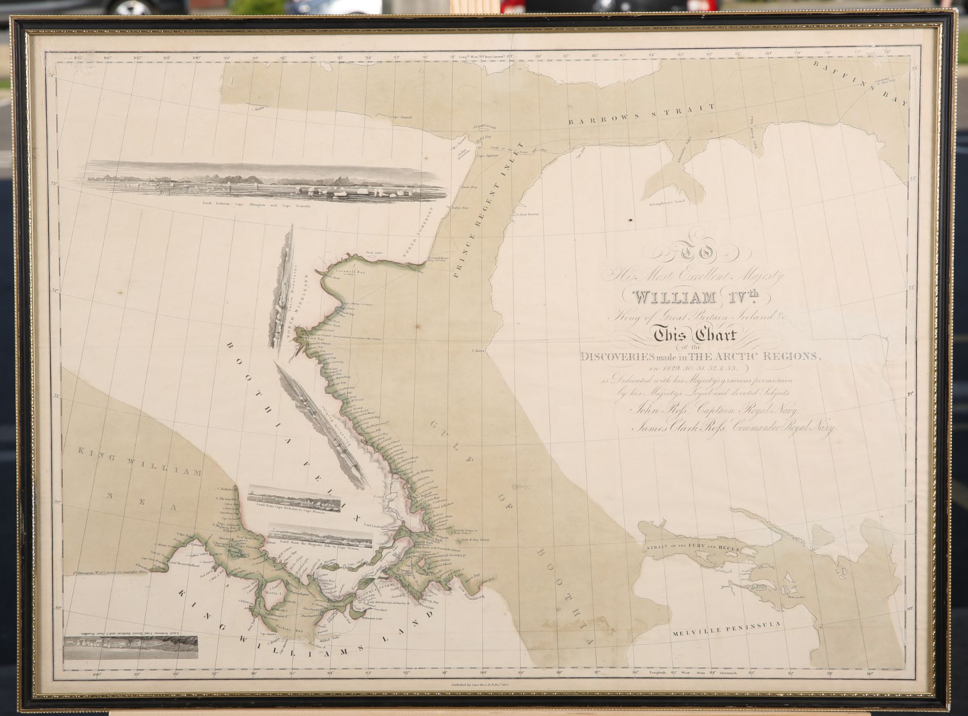 E.H. ROSS, A CHART OF THE ARCTIC REGIONS, CIRCA 1834 - Bild 2 aus 2