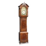 A WEST YORKSHIRE BRASS-INLAID MAHOGANY EIGHT-DAY LONGCASE CLOCK