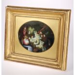 A 19TH CENTURY PAINTED PORCELAIN PLAQUE