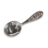 A GEORGE V SILVER CADDY SPOON, by W H Collins & Co, Birmingham 1935