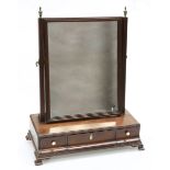 A GEORGE III MAHOGANY TOILET MIRROR