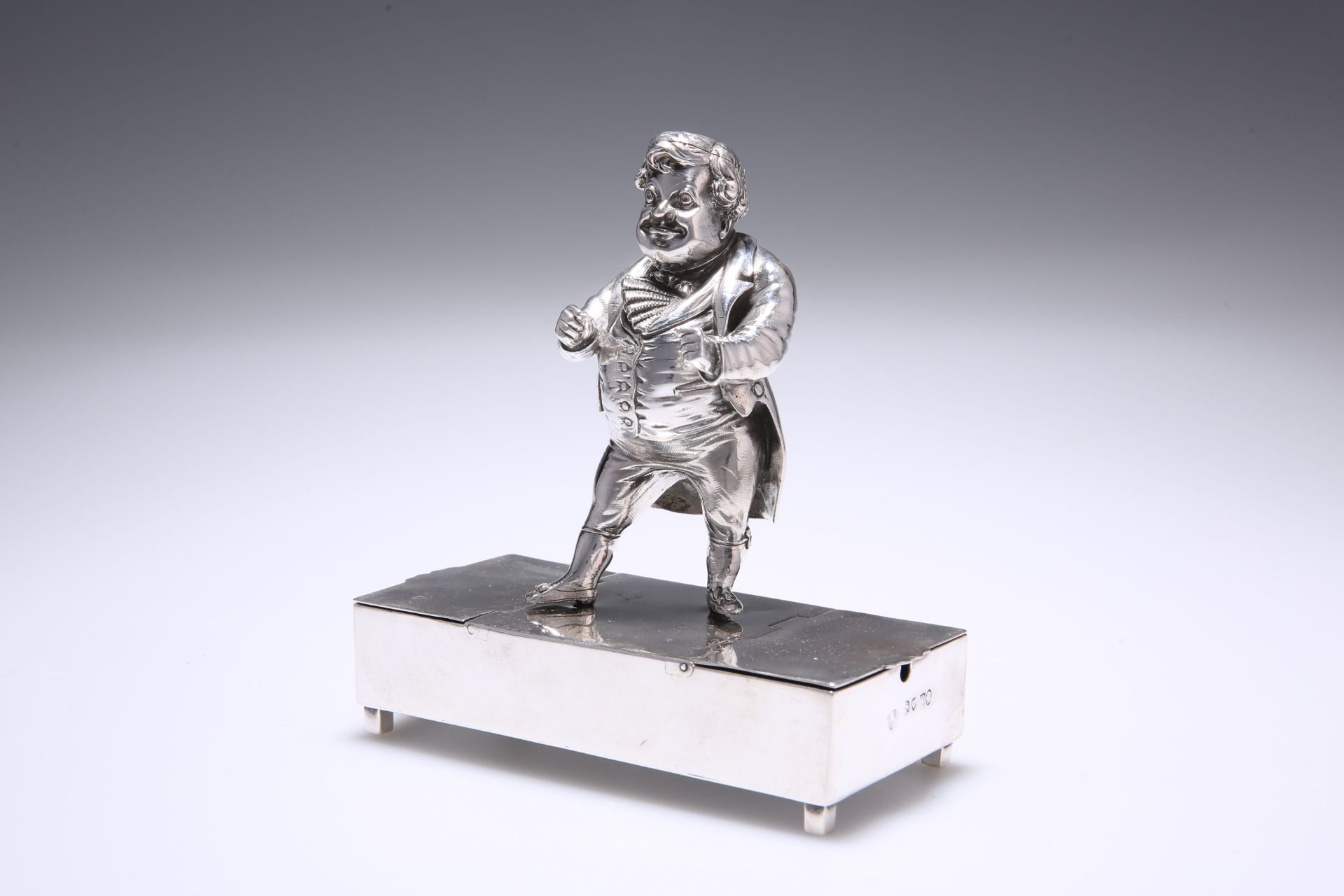 A FINE VICTORIAN SILVER NOVELTY CONDIMENT, by Edward Charles Brown