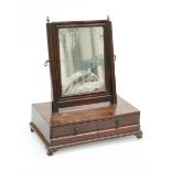 A GEORGE III MAHOGANY TOILET MIRROR