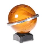 GEORGE DAVIDSON, A LARGE AMBER CLOUD GLASS "SATURN" LAMP, CIRCA 1939-57