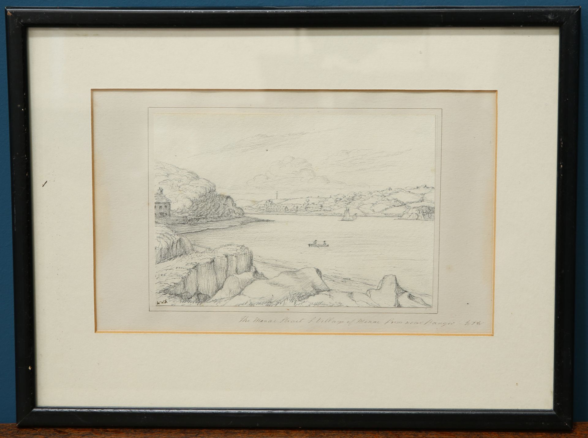 ENGLISH SCHOOL, VIEWS OF THE MENAI STRAIT, four pencil sketches - Bild 6 aus 8