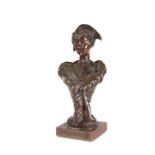 AFTER SYLVAIN KINSBURGER, A 19TH CENTURY FRENCH BRONZE BUST,