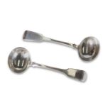 PAIR OF VICTORIAN SILVER SAUCE LADLES, by Samuel Hayne & Dudley Cater