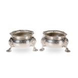 A PAIR OF PROVINCIAL SILVER SALTS, CIRCA 1750