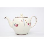 A LATE 18TH CENTURY CREAMWARE TEAPOT AND COVER