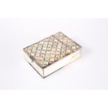 A 19TH CENTURY FRENCH MOTHER-OF-PEARL AND ABALONE BOX