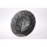 LALIQUE, A BLACK GLASS PLATE