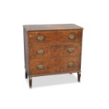 AN 18TH CENTURY BURR ELM CHEST OF DRAWERS
