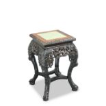 A CHINESE HARDWOOD STAND, CIRCA 1900