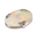 A 19TH CENTURY MOTHER-OF-PEARL FOLDING MAGNIFYING GLASS