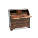 A LARGE GEORGE III MAHOGANY BUREAU