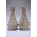 A PAIR OF CHINESE TERRACOTTA VASES IN HAN DYNASTY STYLE