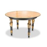 A CONTINENTAL PARCEL-GILT AND PAINTED CENTRE TABLE