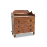 A VICTORIAN SCUMBLED PINE CHEST OF DRAWERS