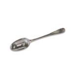 A SILVER RAT-TAIL SPOON, struck twice with maker's mark. 16cm