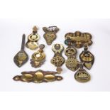 A LARGE COLLECTION OF HORSE BRASSES