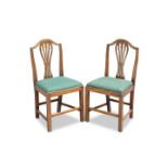 A PAIR OF GEORGE III COUNTRY CHIPPENDALE SIDE CHAIRS
