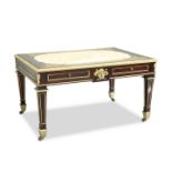 AN ORMOLU-MOUNTED CUT-BRASS INLAID "BOULLE" CENTRE TABLE