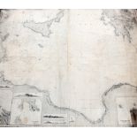 A GROUP OF EIGHT 19TH CENTURY CHARTS, including Strait of Dover